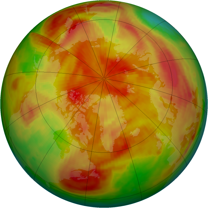 Arctic ozone map for 19 April 1979